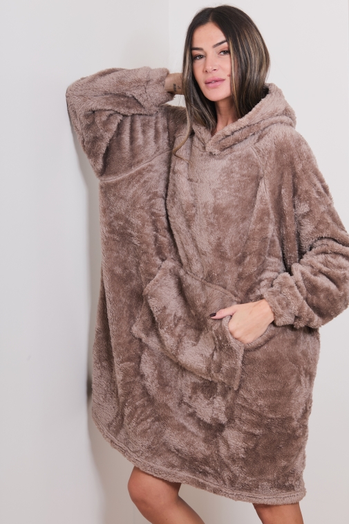 F2419-azalee Choco - Bathrobe