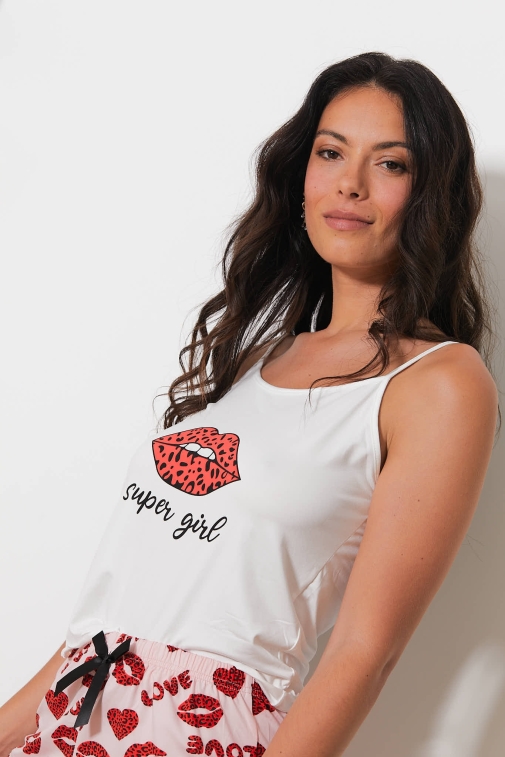 F421-danse Blanco - Conjunto camisola / short