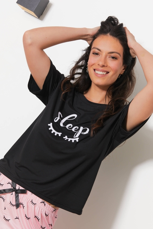 F425-ours Black_rose - Conjunto camisola/cal&ccedil;&otilde;es