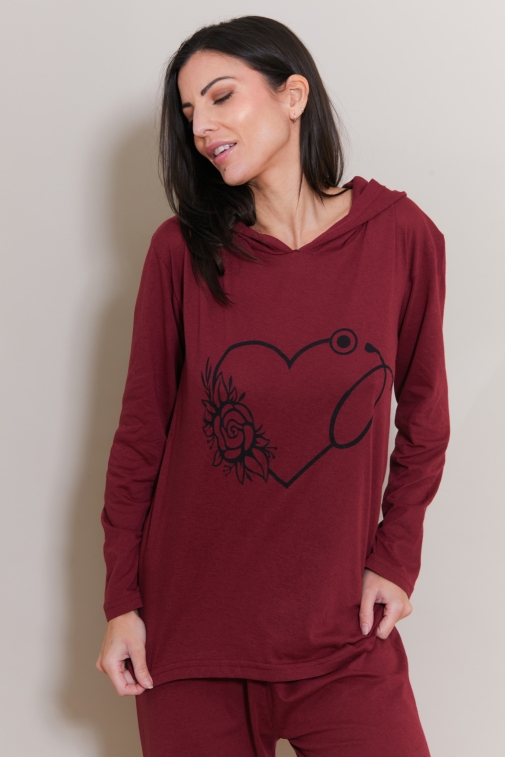 Us41477-nelim Bordeaux - Ensembles pyjama