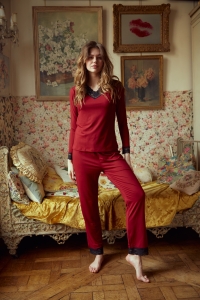 80201-milena Burdeos - Conjuntos de pijama